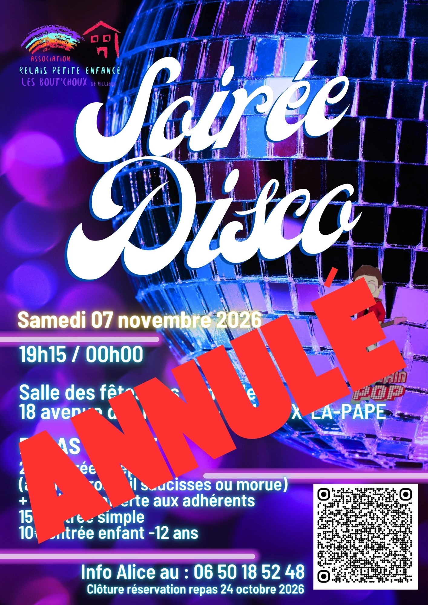 Soirée disco annulée